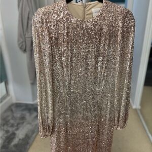 Anthropologie BHLDN Sequin Gold Dress!